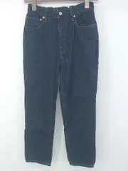 ◇ GLOBAL WORK ウエストゴム シンプル テーパード ジーンズ デニム パンツ サイズＭ ネイビー レディース P  【1307150008740】