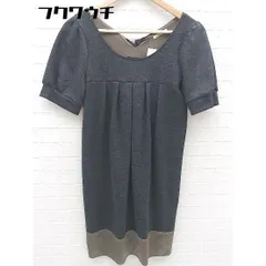 ◇ le.coeur blanc ルクールブラン 半袖 膝丈 ワンピース サイズ38 グレー レディース 【中古】 【1002802172830】のサムネイル