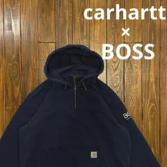 1点物！！【carhartt×BOSS】カーハート　ハーフジップパーカー