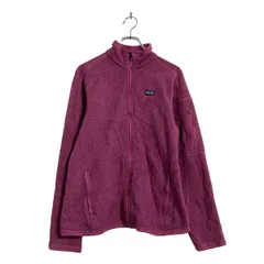 patagonia ニット ジャケット レディース M ピンク パタゴニア ジップアップ 裏フリース アウトドア 古着卸 アメリカ仕入 a607-5483