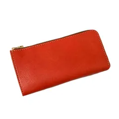 ☆ RED ☆ Lien リアン べリー L型 ロングウォレット 栃木レザー 長財布 メンズ 財布 ロングウォレット 本革 レザー 革 牛革 L字ファスナー 小銭入れあり カード縦入れ シンプル 男性 女性 レディース 大人 日本製 Lien リアン ベリー