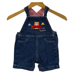 miki house ミキハウス ロゴ デニム ロンパースオーバーオール sizeベビー80/インディゴ