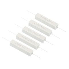 新品 許容差 電源アダプタ 5% パワーセメント抵抗器キット オーディオ セラミックセメント抵抗器 コンピュータ 10W 抵抗器 テレビ 1Ω 5個セット 回路基板用 PATIKIL