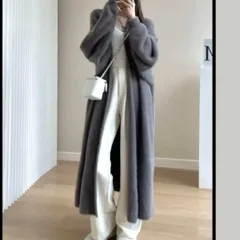 ふわふわ モコモコ  ロングカーディガン?¨?