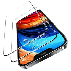 【新着商品】アイフォン12/12プロ用 6.1インチ 2枚セット さらさら手触り フィルム 9H越え 強化極細黒縁 全面保護 用ガラスフィルム GlassGo 用ガラスフィルム Pro 12 12 Series iPhone iPhone 「米軍規格・宇宙航空