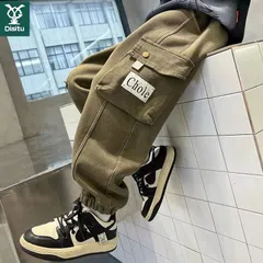 キッズ パンツ ポケット カーゴパンツ 男の子 春秋 ロングパンツ 長ズボン ゆったり 子供服 子ども服 こども服 キッズウェア ウエストゴム カジュアル 無地 ジュニア 薄手 KTFC049(2色110-170)