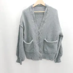 ◇ ⊇ ANDSEARCH アンドサーチ オーバーサイズ 長袖 セーター ニット サイズ M グレー系 レディース E  【1501160042682】