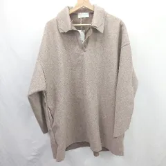 ■ ⊇美品 ACYM アシーム 長袖 ミニ Bulky silhouette collar ワンピース サイズフリー ブラウン系 レディース E  【1507250005285】のサムネイル