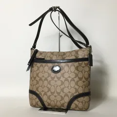 2507-201｜美品｜コーチ シグネチャー ショルダーバッグ ダークブラウン
