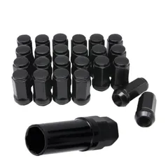 ホイールナット セット（黒） (シルバー（P1.25）20個セット) [シルバー（P1.25）20個セット]