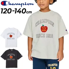 チャンピオン キッズ 半袖 Tシャツ チャンピオン Champion 120cm 130cm 140cm 子供服 ルーズ キッズウェア カレッジ風 サガラ刺繍 ワッペン アメカジ   半袖シャツ 子ども    コットンUSA/CK-B306