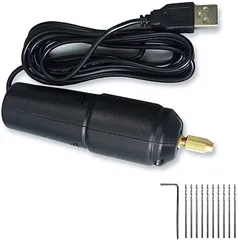 ノンブランド品 電動ピンバイス ハンドドリル ミニサイズ 予備針付き UVレジン プラモデル アクセサリー ハンドメイドのサムネイル