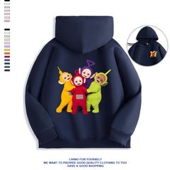 トレーナー パーカー 秋冬 ネイビーブルー  アイテム オシャレ Tシャツ 半袖 夏 インス映え y2k テレタビーズ Teletubbies グッズ 玩具 おもちゃ ぬいぐるみ グッズ