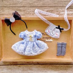 JANAYA ハンドメイド　水色アリス風ワンピース　4点セット　翌日発送