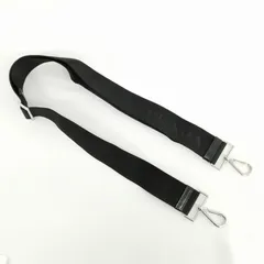 プラダ PRADA ショルダーストラップ ショルダーベルト ストラップのみ ロゴあり ナイロン レザー ブラック シルバー金具 美品のサムネイル