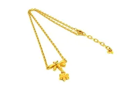■美品■ NINA RICCI ニナリッチ カラーストーン ネックレス ペンダント アクセサリー レディース ゴールド系×ブルー系 DF8221