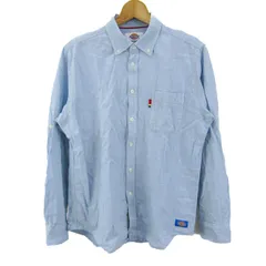 ディッキーズ 長袖シャツ リネン混 ボタンダウン トップス メンズ Lサイズ ブルー Dickies 【中古】のサムネイル