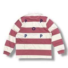 参考上代31900円 未使用品  POP TRADING COMPANY STRIPED RUGBY POLO ストライプラグビーポロシャツ 長袖 ポップトレーディングカンパニー  POPAW23_01-002