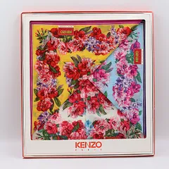 箱付 美品 ケンゾー ハンカチギフト 花柄ハンカチ 綿100% 3枚入り IGR 2000000 NSK