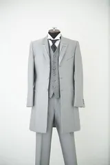 【 美品　SETTE UOMOタキシード 3P スーツ　グレー　Size A-M】