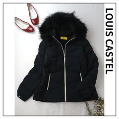 LOUIS CASTEL ルイスカステル フード2WAY ダウンジャケット ファー ゴルフ 黒 ブラック アウター L (OE＋1297)25F