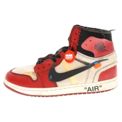NIKE (ナイキ) ×OFF-WHITE THE 10: AIR JORDAN 1 CHICAGOオフホワイト ザテン エアジョーダン1 シカゴ ハイカットスニーカー US10.5/28.5cm AA3834-101のサムネイル