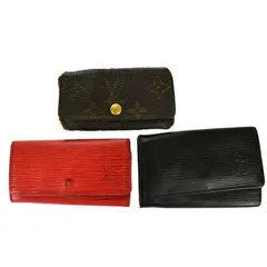 【中古】 3点セット ルイヴィトン LOUIS VUITTON ミュルティクレ 4連 6連 キーケース モノグラム エピ レザー 01BT639