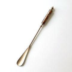 靴べら 靴ベラ シューホーン おしゃれ 玄関 ウッド 玄関小物 ブラス ゴールド 真鍮 ブラス＆ボーンのシューホーン 20