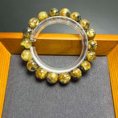 ✿極上品太針金線✿黄金に輝くゴールドタイチンルチルクォーツブレス