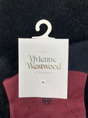 Vivienne Westwood ヴィヴィアン 靴下 ソックス レッド×ブラック