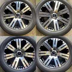 中古美品 ミツビシ デリカ D:5 純正 18×7.0j+38 5/114.3 ヨコハマ ジオランダーSUV G055 225/55R18 新品イボ付タイヤホイール4本セット MITSUBISHI D5 ENKEI製 エンケイ