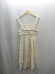 ◇ ⊂ ehka sopo エヘカソポ 綿 サロペット風 ロング ワンピース サイズF アイボリー レディース E  【1502060016339】