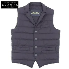 Herno ダウンベスト ダブルブレスト ネイビー 46 Herno（ヘルノ）ダウンベスト/ジレ/ネイビー/状態ランクB