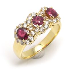 ルビーダイヤモンドリング 約16.5号 K18・R1.48ct・D0.88ct