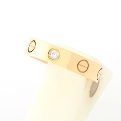 カルティエ ミニラブ リング　1Pダイヤ 750(K18YG)　# 6 【中古】　 A-153435