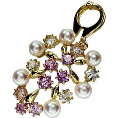 【Jeunet/ジュネ】サファイア 1.80ct アコヤ真珠 4mm ペンダントトップ K18ゴールド 18金  4.6g レディース 【中古】【真子質店】【NN】
