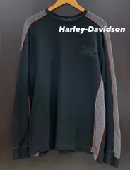 Harley-Davidson ハーレーダビッドソン スウェット トレーナー 両面プリント 刺繍プリント メンズXL相当 ブラック×グレー 古着 中古 10500
