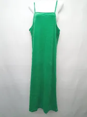 ◇ ◎ ●未使用● FREAK'S STORE フリークスストア ベロア キャミソール ロング ワンピース サイズF グリーン レディース P  【1408200028449】
