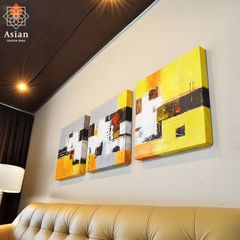 絵画 インテリア アートパネル 3枚 抽象画 モダン 北欧 壁掛け 玄関 おしゃれ アート 絵 大型 大きい アジアン バリ 40×40 3連 (52)