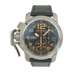 GRAHAM クロノファイター 自動巻き時計 GRAHAM グラハム 時計 クロノファイター ヴィンテージ ブラック