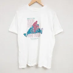 XL/古着 半袖 ビンテージ Tシャツ メンズ 90s ヴィンヤード ロードバイク クルーネック 白 ホワイト 24aug05 中古