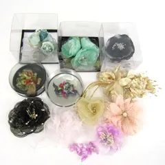 コサージュ ブローチ 未使用有 11点セット フラワーモチーフ アクセサリー ブランド まとめて 大量 レディース 【中古】