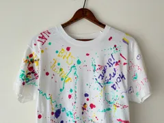 USA製 80s,90s FRUIT OF THE ROOM ハンドペイントTシャツ　レディース古着　ユニセックス古着