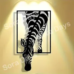 ウォールアート ゼブラ 切り絵風 ブラック モノトーン モダン メタル アートパネル 白黒 おしゃれ かっこいい インテリア 北欧 ストライプ 動物デザイン ミニマリスト 壁掛けアイアンアート 北欧風 カフェ オフィス ナチュラル シンプル アニマル柄 壁飾り