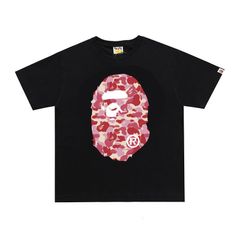 【A BATHING APE 】 2色選択可能  アベイシングエイプ 大人気 迷彩Ｔシャツ  男女兼用  春夏 半袖 黒 白 ブラック ホワイト ZXC160