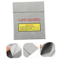 リポ 袋 バッテリーバッグ バッテリーセーフバッグ小 リポバッテリー リポ充電バッグ ガード 電池袋 保護的な 難燃性リポバッグ プロテクター ポーチ 電源コード( sliver)/ 3047-2