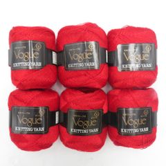 毛糸 エクトリー ヴォーグライトレーヨン Y31005  約50g(約350m) 6玉セット レッド系 未使用品
