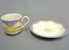 【中古】マグカップ・湯のみ オクタヴィネル寮 プレミアムティーカップ＆ソーサー“オクタヴィネル寮＆イグニハイド寮＆ディアソムニア寮” 「ディズニー ツイステッドワンダーランド」