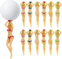 NOELAMOUR ゴルフコンペ 景品 おもしろ ティー 6色 12本セット イベント パーティー ビキニ 面白 グッズ(6色)