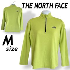 THE NORTH FACE ザノースフェイス FLIGHT SERIES レディース 長袖ットソー ハーフジップ  M  ロゴ NTW3 0606 アウトドア ライトグリーン系 (D022)★